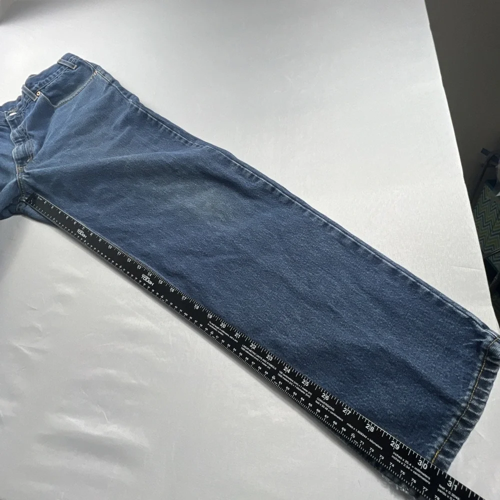 2000's Levi's 550 Jeans Men's Tag 36x32 Relaxed Fit Blue Denim Y2K Classic